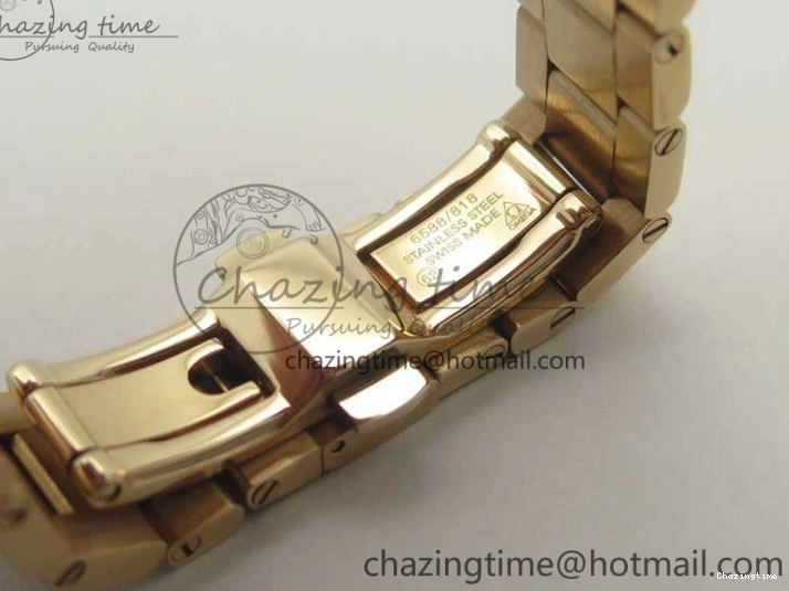 0209 Bright Aqua Terra Ladies 35mm RG V6F Best Edition Brown Dial On RG Bracelet A 8101